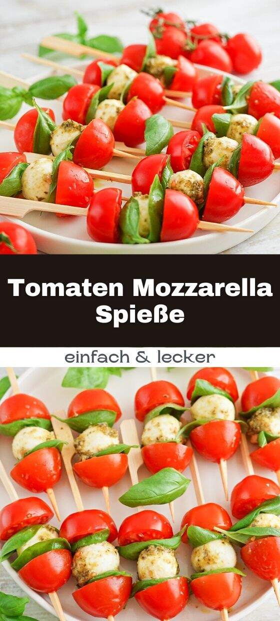 Tomaten Mozzarella Spie e Schnelles Abendessen